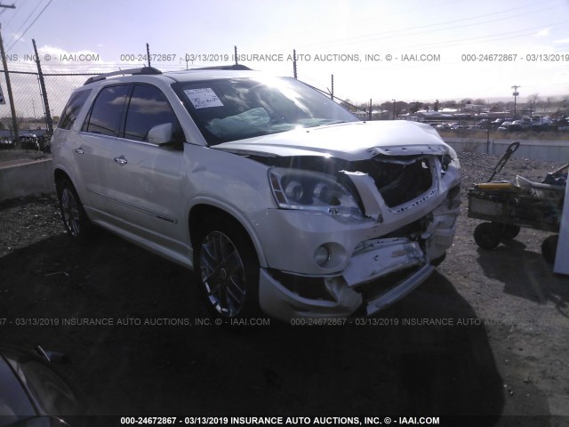 1GKKRTED4BJ208878 - 2011 GMC ACADIA DENALI WHITE photo 1