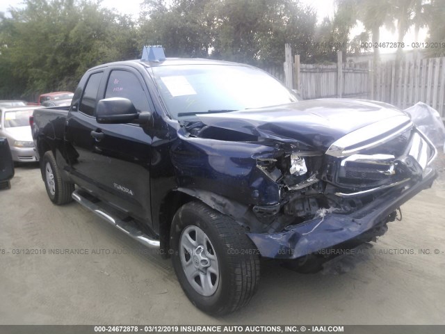 5TFRM5F10BX027850 - 2011 TOYOTA TUNDRA DOUBLE CAB SR5 BLUE photo 1