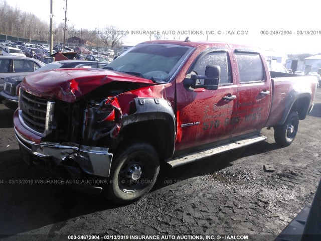 1GT4K0BG4AF100199 - 2010 GMC SIERRA K2500 SLE RED photo 2