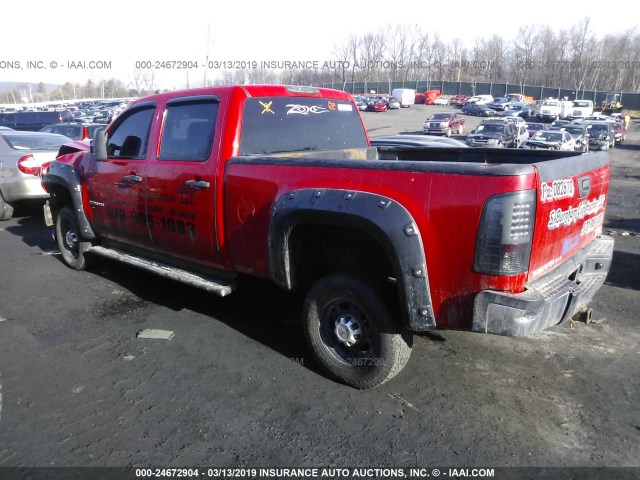 1GT4K0BG4AF100199 - 2010 GMC SIERRA K2500 SLE RED photo 3