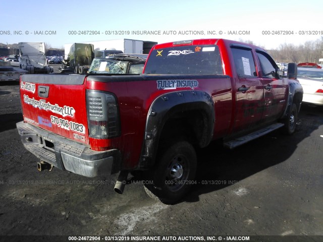 1GT4K0BG4AF100199 - 2010 GMC SIERRA K2500 SLE RED photo 4