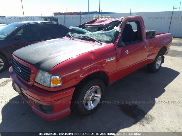 1FTYR10UX6PA05112 - 2006 FORD RANGER RED photo 2