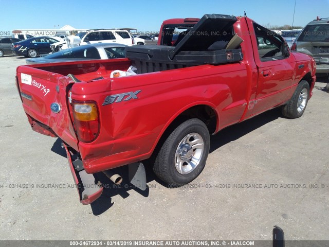 1FTYR10UX6PA05112 - 2006 FORD RANGER RED photo 4