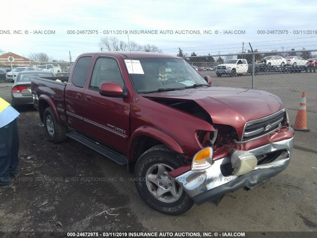 5TBBT48181S212897 - 2001 TOYOTA TUNDRA ACCESS CAB LIMITED RED photo 1