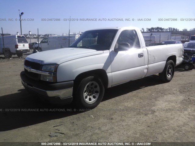 1GCEC14Z35Z196904 - 2005 CHEVROLET SILVERADO C1500 WHITE photo 2