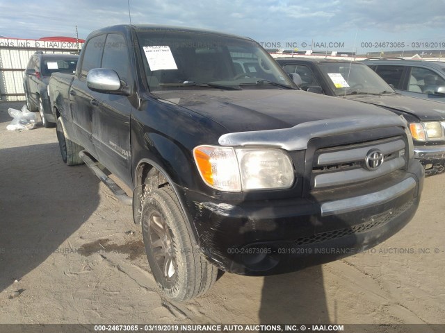 5TBET34106S529805 - 2006 TOYOTA TUNDRA DOUBLE CAB SR5 BLACK photo 1