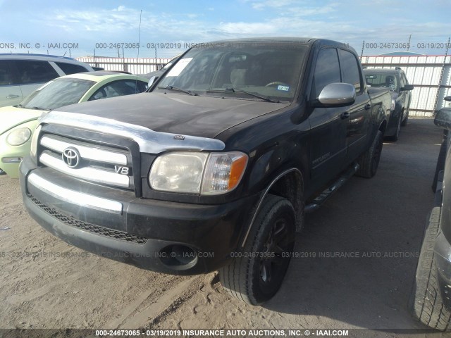 5TBET34106S529805 - 2006 TOYOTA TUNDRA DOUBLE CAB SR5 BLACK photo 2