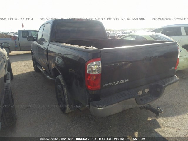 5TBET34106S529805 - 2006 TOYOTA TUNDRA DOUBLE CAB SR5 BLACK photo 3