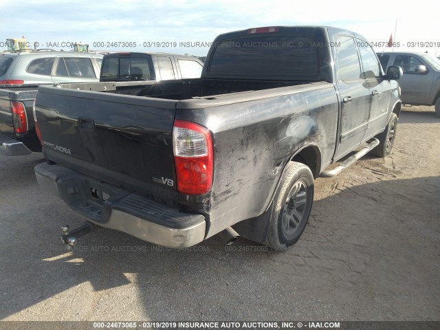 5TBET34106S529805 - 2006 TOYOTA TUNDRA DOUBLE CAB SR5 BLACK photo 4