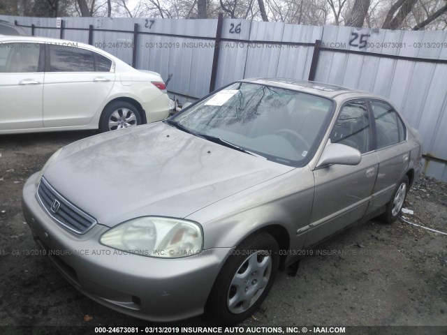 1HGEJ8649YL029360 - 2000 HONDA CIVIC EX BROWN photo 2