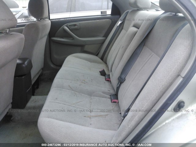 JT2BG22K210595765 - 2001 TOYOTA CAMRY CE/LE/XLE SILVER photo 8