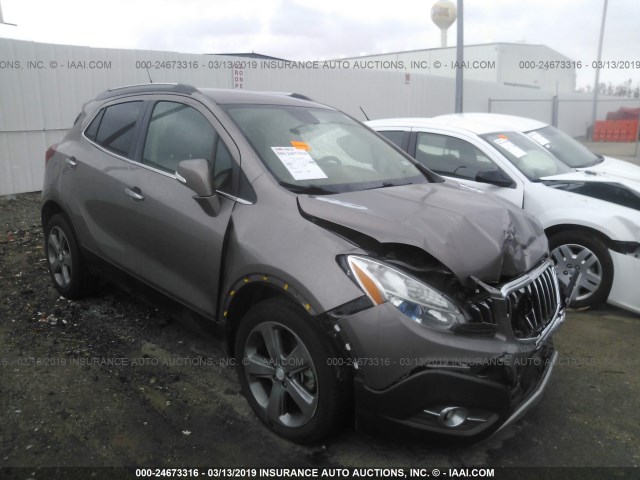 KL4CJCSB5EB608418 - 2014 BUICK ENCORE BROWN photo 1