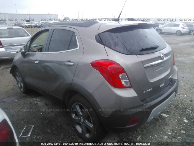 KL4CJCSB5EB608418 - 2014 BUICK ENCORE BROWN photo 3