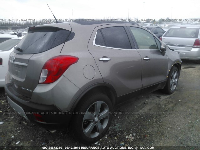 KL4CJCSB5EB608418 - 2014 BUICK ENCORE BROWN photo 4