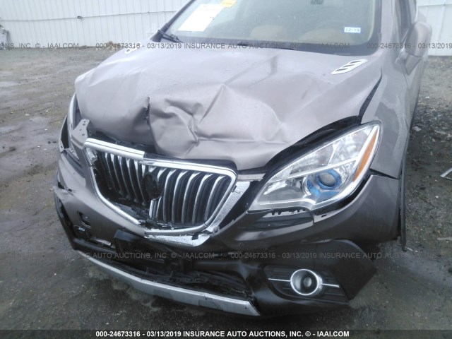 KL4CJCSB5EB608418 - 2014 BUICK ENCORE BROWN photo 6