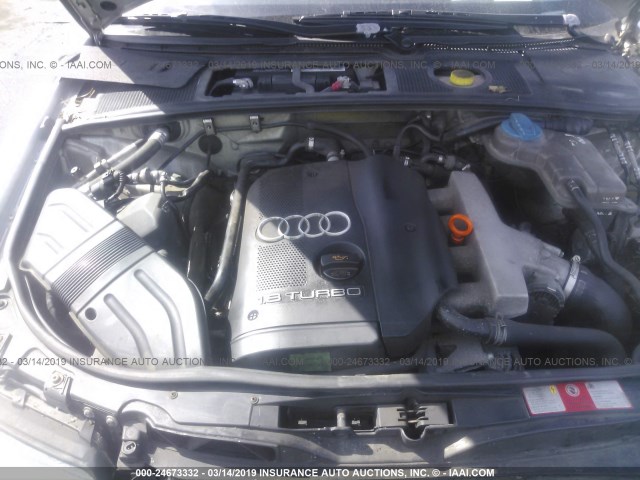 WAULC68E62A215965 - 2002 AUDI A4 1.8T QUATTRO SILVER photo 10