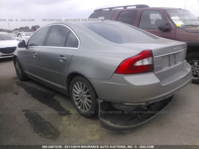 YV1AS982981050551 - 2008 VOLVO S80 3.2 GRAY photo 3