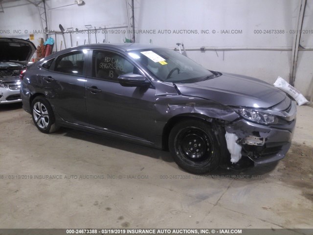 19XFC2F54JE023158 - 2018 HONDA CIVIC LX GRAY photo 1