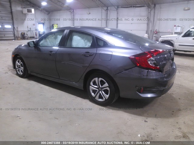 19XFC2F54JE023158 - 2018 HONDA CIVIC LX GRAY photo 3