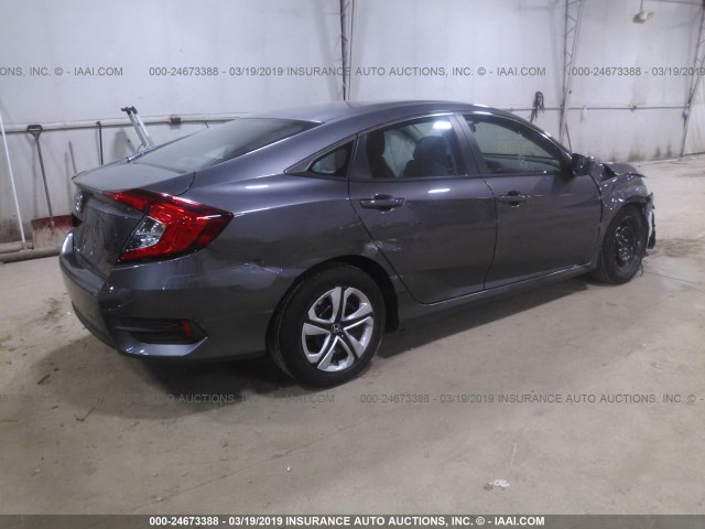 19XFC2F54JE023158 - 2018 HONDA CIVIC LX GRAY photo 4