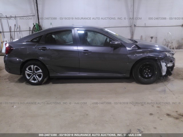 19XFC2F54JE023158 - 2018 HONDA CIVIC LX GRAY photo 6