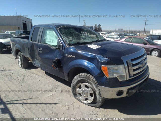 1FTFX1EF0BFA15252 - 2011 FORD F150 SUPER CAB Dark Blue photo 1