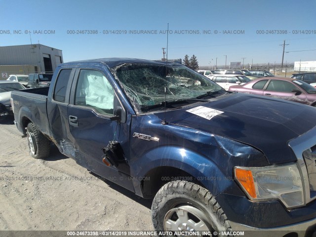 1FTFX1EF0BFA15252 - 2011 FORD F150 SUPER CAB Dark Blue photo 6