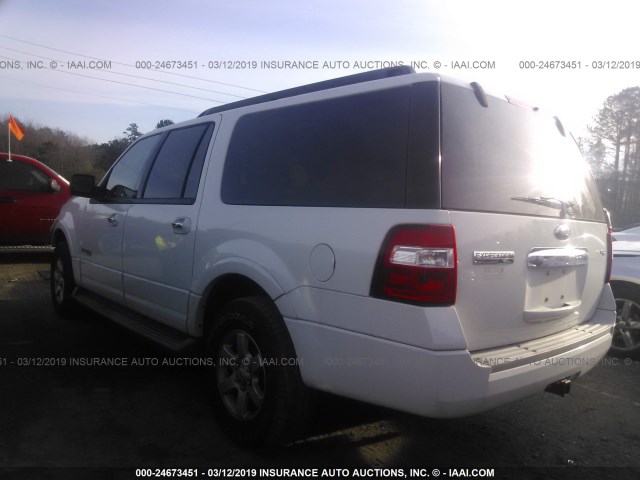 1FMFK15598LA31154 - 2008 FORD EXPEDITION EL XLT WHITE photo 3