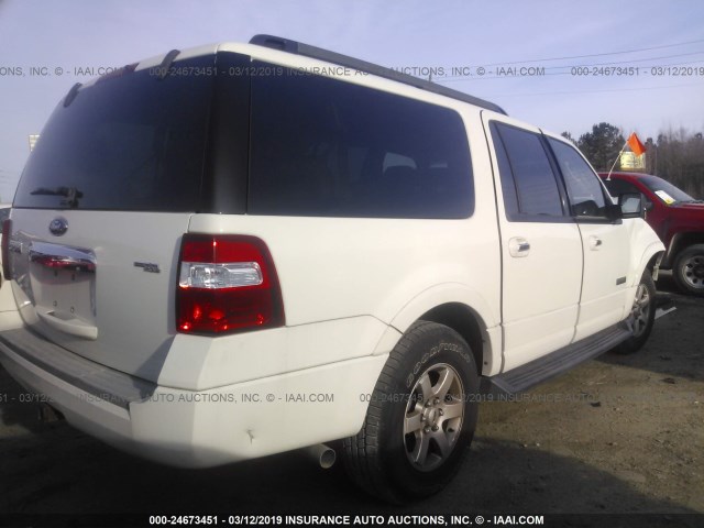 1FMFK15598LA31154 - 2008 FORD EXPEDITION EL XLT WHITE photo 4