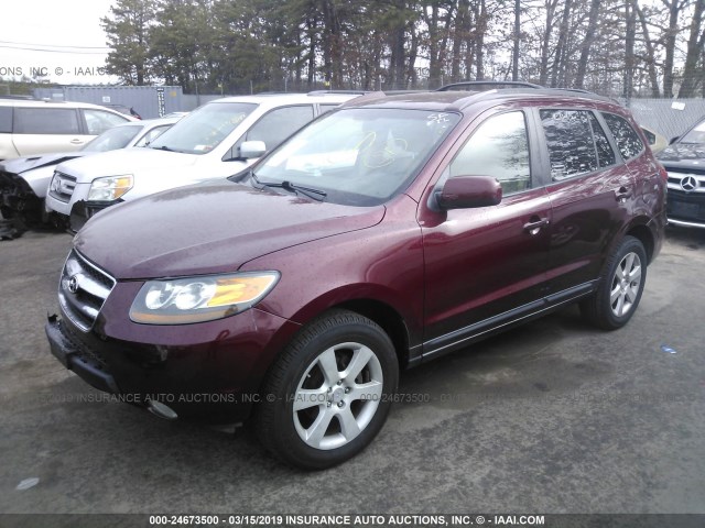 5NMSH13E27H022395 - 2007 HYUNDAI SANTA FE SE/LIMITED RED photo 2