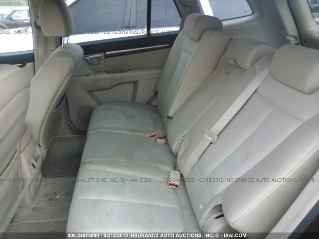 5NMSH13E27H022395 - 2007 HYUNDAI SANTA FE SE/LIMITED RED photo 8