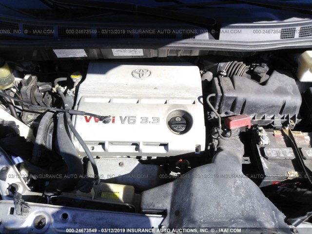 5TDZA23C15S231077 - 2005 TOYOTA SIENNA CE/LE SILVER photo 10