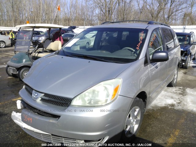 5TDZA23C15S231077 - 2005 TOYOTA SIENNA CE/LE SILVER photo 2