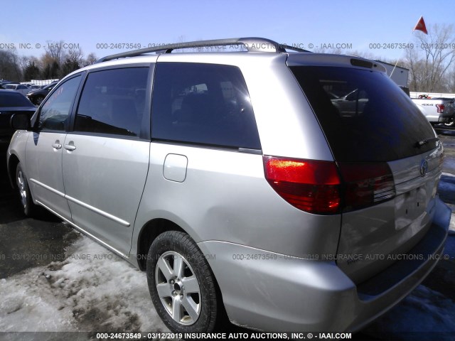 5TDZA23C15S231077 - 2005 TOYOTA SIENNA CE/LE SILVER photo 3