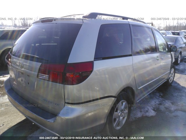 5TDZA23C15S231077 - 2005 TOYOTA SIENNA CE/LE SILVER photo 4