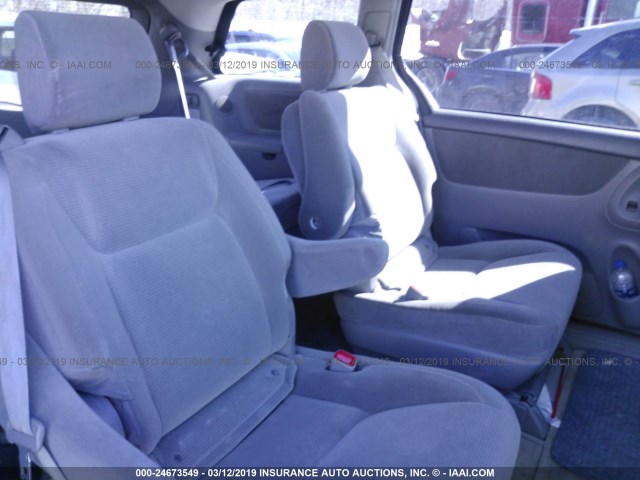 5TDZA23C15S231077 - 2005 TOYOTA SIENNA CE/LE SILVER photo 8