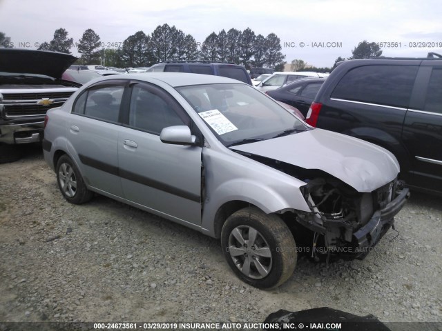 KNADE223396458127 - 2009 KIA RIO LX/SX SILVER photo 1