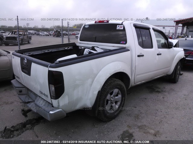 1N6AD0EV5AC430214 - 2010 NISSAN FRONTIER CREW CAB SE/LE/NISMO WHITE photo 4