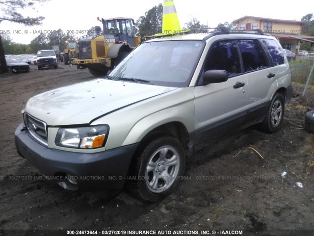 JF1SG63645H755075 - 2005 SUBARU FORESTER 2.5X BEIGE photo 2