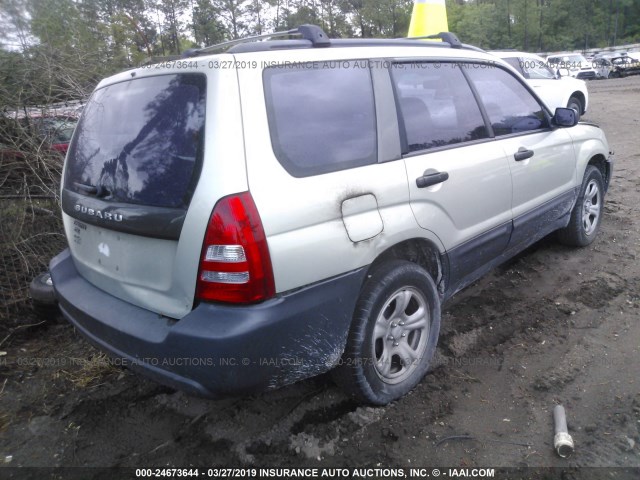 JF1SG63645H755075 - 2005 SUBARU FORESTER 2.5X BEIGE photo 4