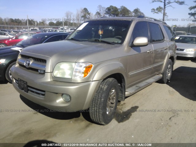 5TDZT38A16S274620 - 2006 TOYOTA SEQUOIA LIMITED TAN photo 2