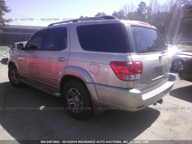 5TDZT38A16S274620 - 2006 TOYOTA SEQUOIA LIMITED TAN photo 3