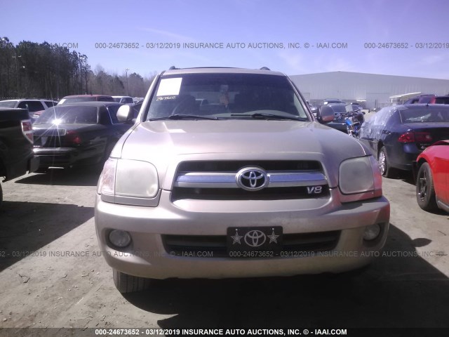 5TDZT38A16S274620 - 2006 TOYOTA SEQUOIA LIMITED TAN photo 6