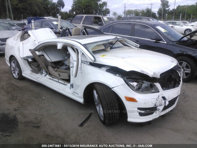 WDDGF4HB4DA791780 - 2013 MERCEDES-BENZ C 250 WHITE photo 1