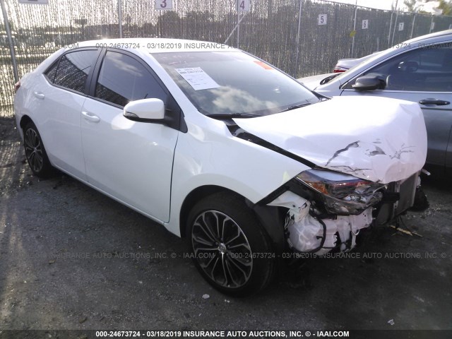 2T1BURHE7EC147964 - 2014 TOYOTA COROLLA L/LE/LE PLS/PRM/S/S PLS WHITE photo 1