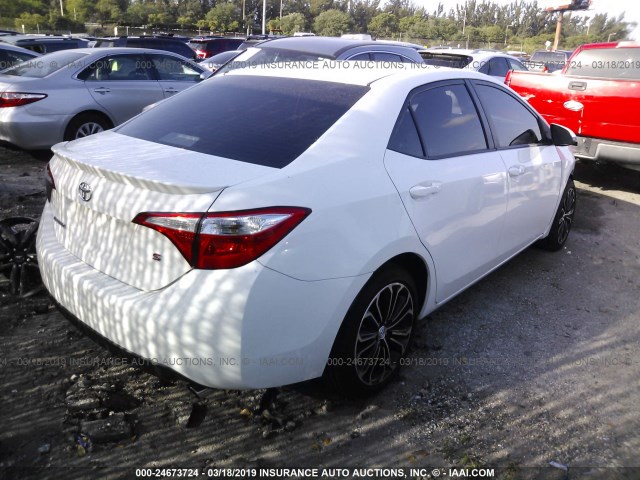 2T1BURHE7EC147964 - 2014 TOYOTA COROLLA L/LE/LE PLS/PRM/S/S PLS WHITE photo 4