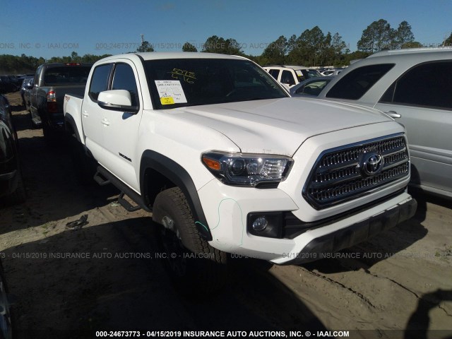 5TFCZ5AN7HX114851 - 2017 TOYOTA TACOMA DBL CAB/SR/TRDSPT/OR/PRO WHITE photo 1