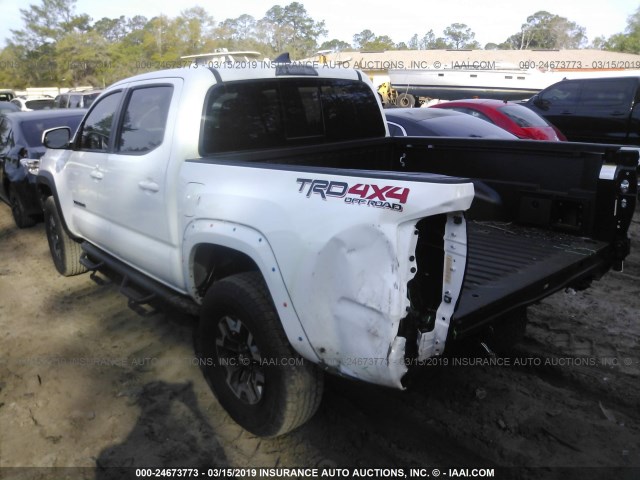 5TFCZ5AN7HX114851 - 2017 TOYOTA TACOMA DBL CAB/SR/TRDSPT/OR/PRO WHITE photo 3