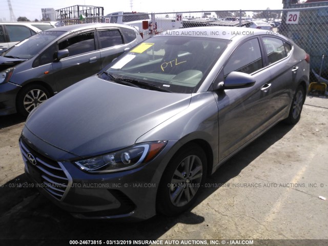 5NPD84LF0JH348662 - 2018 HYUNDAI ELANTRA SEL/VALUE/LIMITED GRAY photo 2