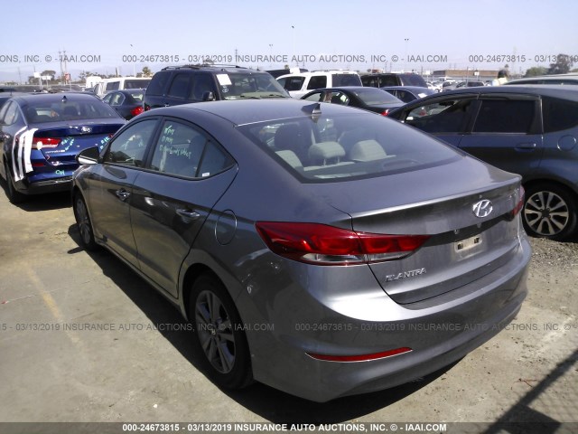 5NPD84LF0JH348662 - 2018 HYUNDAI ELANTRA SEL/VALUE/LIMITED GRAY photo 3